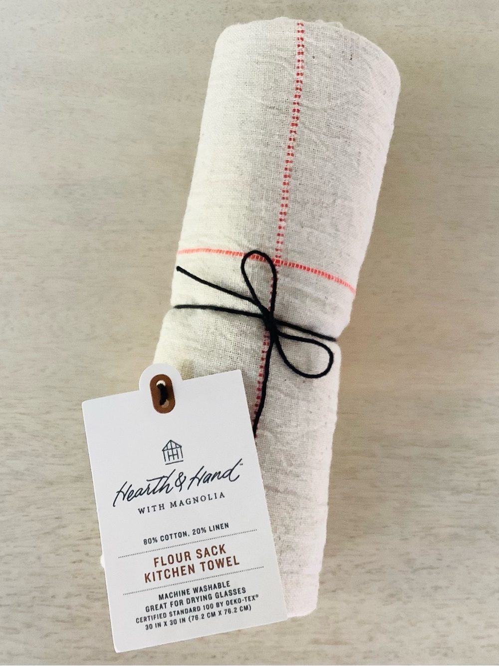 Hearth & Hand Magnolia Poppy Grid Flour Sack Kitchen Towel